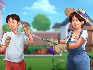 Monster cock Anon and big boobs Diane gets each other wet outdoor - summertime saga gameplay