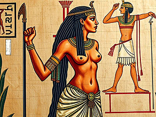 sexy papyri with beautiful Egyptian women with nice tits