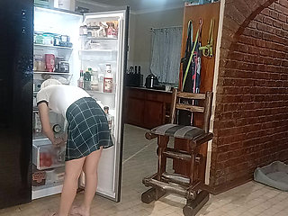 Kitchen sex with biker