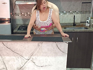 In the Kitchen My Best Friend’s MILF Wife Teases Me and We End up Fucking Hard with Vaginal Creampie