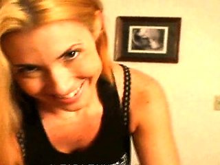 Amateur blonde gives great handjob