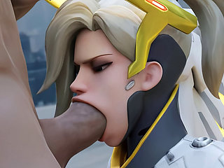 Mercy Overwatch - Sloppy Blowjob & Missionary Fuck (3d Animation)