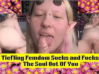 Tiefling Femdom Sucks and Fucks the Soul Out of You