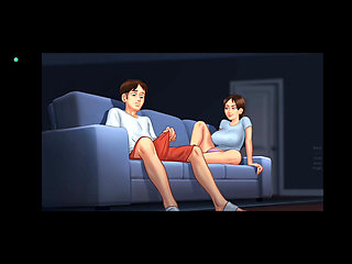 Jenny Caught Masturbating on Sofa - Night Scene Compilation