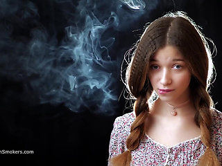 Sexy Russian Girl Smoking Cigarette Slow Tease