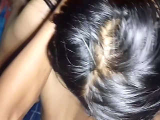 On the blowjob of crot girlfriend in the mouth