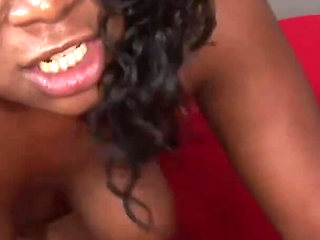 Big ass ebony babe is riding her friend's big cock