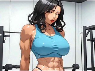 Michele Henris Futanari Gym Dildo Tease