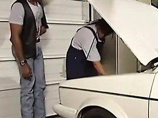 German MILF Double Penetration Threesome in Garage with Black Stud