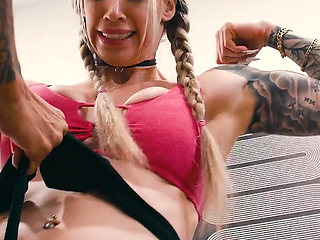 Flexing Muscle Girl Takes Wedgie After Wedgie! Mars Solo and Andi Wild