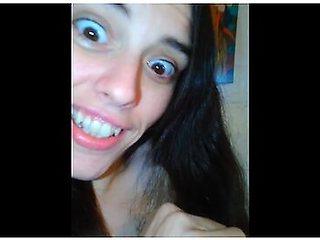 Hairy Hairbrushing Brunette Camgirl Brushes Head Hair Talks About Squirting On W Bad Dragon