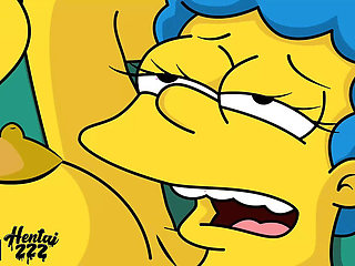 Hentai Simpsons Cheating - Marge Fucks Carl Doggystyle Creampie