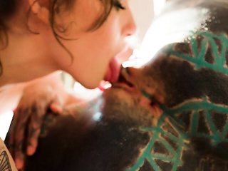 Goth Tattooed Lesbian's Anal Dildo Stretch