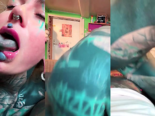Tattooed Girl Takes POV Fuck and Creamy Finish