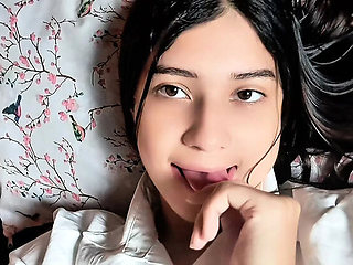 Stepbrother Wants My Big Ass - Teen in School Uniform Masturbating Solo