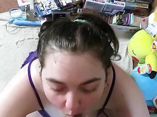 POV Wife Sucking Cock Before Bed