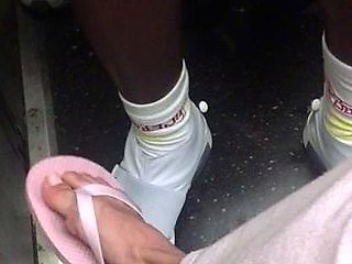 Maitresse Madelines solo foot fetish POV