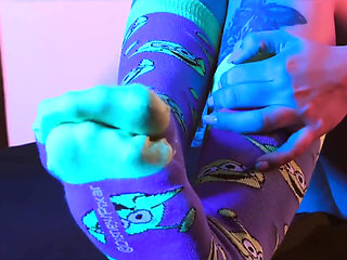 Slicking My Feet Nicely so They Slide in Nicely During a Footjob.