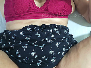 POV Fucking with Condom Riya Skirt Remove Cumshot on Pussy