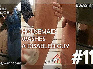 #114 Housemaid Washes a Disabled Man