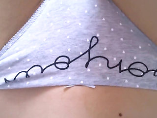 Playing with my pussy in cute panties