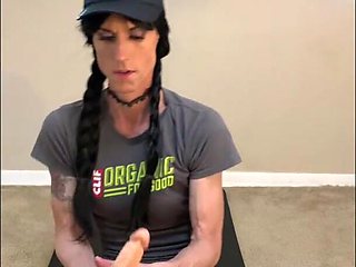 Yoga Trans Femboy Ria Bentley Gives JOI and Shoots Huge