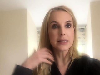 Blonde solo jerking off
