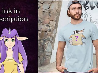 Shaved cutie gives a handjob as a vtuber babe