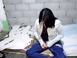 A brunette Latina with a big butt has passionate sex with her neighbor while she is home alone.