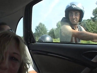 Milf brought in the woods and fucked by a bunch of dirty pigs