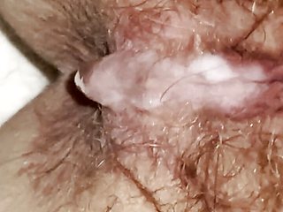 Real amateur young milf leaking cum & hairy pussy creampie compilation with slowmo & photos