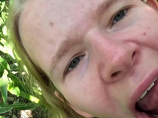 Cheap Teen Slut Gets Fuck and Facial in Cornfield