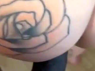 Tattoed Slut Gets a Huge Black Cock in Her Ass