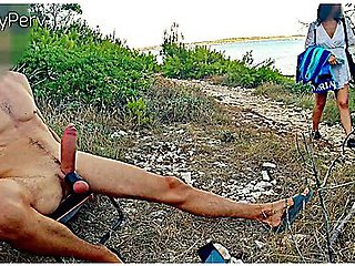 Gentlyperv Meets A Pervy Girl On A Beach. During An Exhibitionist Day At The Sea I Find A Cute Woman