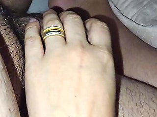 Step mom hand slip and handjob step son dick in erection