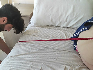 Double amputee shibari and spanking!