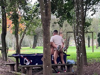 Stepmother Gets Caught Having Sex Outdoors