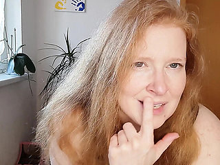 Amateur Redhead in Lingerie Jerks Off with Me - Cum on My Face Climax