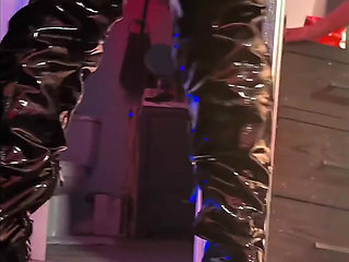 Kat-licious Private Dance Black Latex Dress & Boots