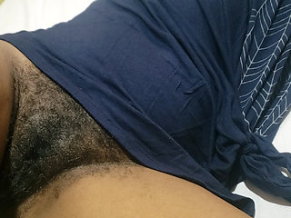 Secret midnight desires of an older woman as she lets her unshaven mature muff be teased