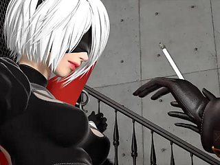 Nier Automata - 2b and 9s: Big Ass, Blowjob  Cumshot Porn