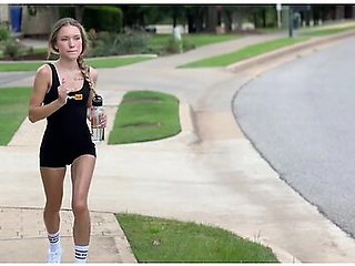 Snow Bunny Seen Jogging Black Guy Picks Her Up & Give Her Bbc