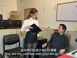 Horny Asian Lingerie Designer Chloe Lin Fuck Co-worker for Design Idea