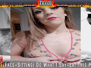 Face-sitting Humiliation Smoother with Pussy and Phat White Ass Cheeks