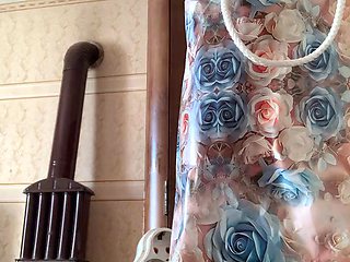 Metal babe show her tits at home