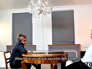 Brunette Student Pounds Tutor with Short Hair in Missionary, 69 and Variety of Hot Poses