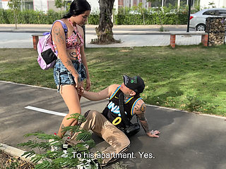 CASUAL SEX WITH STRANGER, I fuck young latina and cum in her pussy