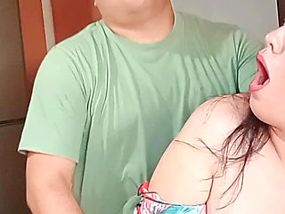 Mom Gets Fucked in the Kitchen by Her Perverted Stepson