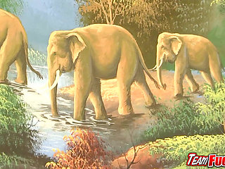 Blonde MILF Joclyn Stone Bangs Three Horny Men