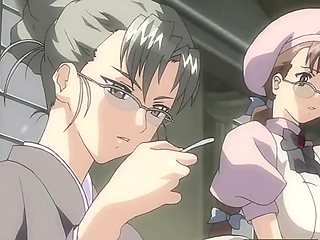 Geeky Geisha with big boobs rubs one out al fresco in a steamy animated scene